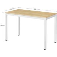 Comedor 120 x 60 x 76 cm Madera Natural y Blanco LWD64N - details 2