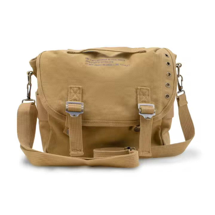 Marca MADEN, ropa de trabajo, estilo para hombres, jóvenes, estudiantes del campus, bolso simple de cartero, moda retro americana M1961, bolso de mensajero de lona con letras, bolso de viaje portátil para hombres, bolso de cintura para motocicleta con un - 1
