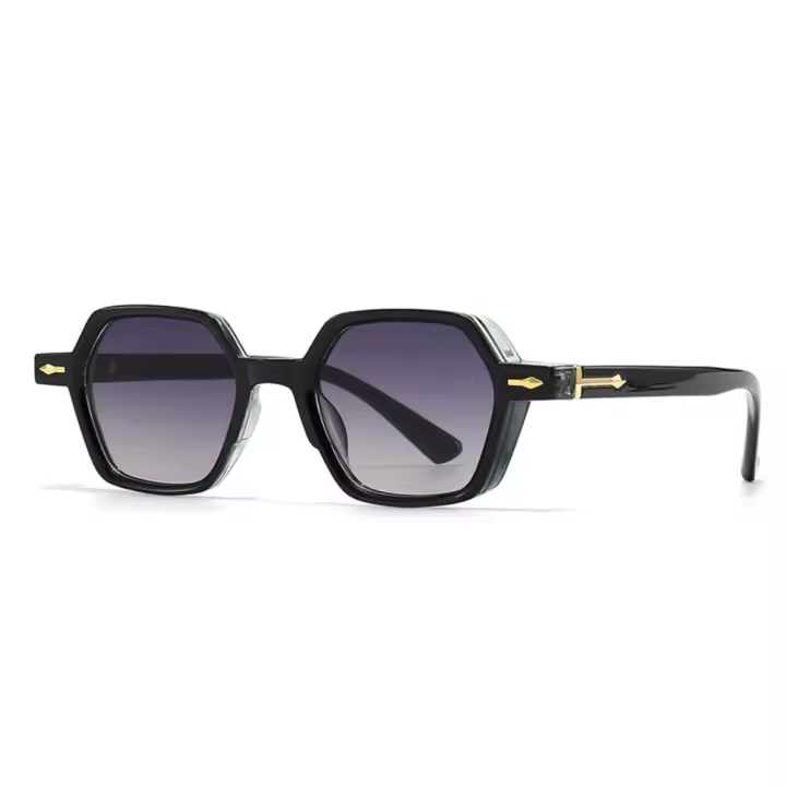 Gafas de Sol Hexagonales Clásicas de Diseñador de Marca de Lujo Moda Vintage Punk para Hombres y Mujeres Pequeño Tamaño - 1