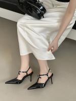 Sandalias Planas de Moda para Mujer Tacones Altos de Charol Puntiagudos - details 2