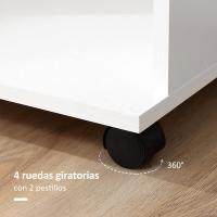 Colgador 80x40x128cm Colgar Ropa Madera Blanco Colgador Ruedas - details 1