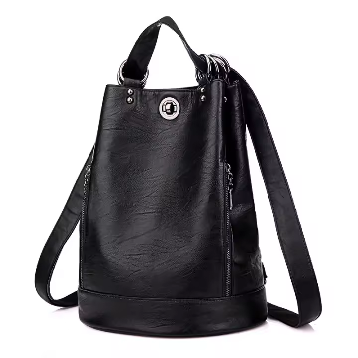 Bolso de mujer Mochila ocio marca Bandolera tamaño mediano italiano antirrobo cuero PU 76620 1 pieza - 1