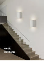 【Tricolor Light】TOMAXIN 10W Nordic Creative Bedroom Wall Lamp Modern  Bedside Lamp Personality Staircase Porch Aisle Wall Lamp - details 0