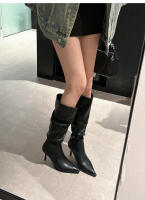 Nuevas botas de tacón fino para hombre pequeño pero botas de moda hasta la rodilla botas de mujer - details 25