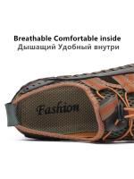 Gran oferta de sandalias de verano para hombre, sandalias de playa antideslizantes para exteriores para hombre, zapatos de cuero genuino hechos a mano para hombre, zapatillas deportivas de moda para hombre - details 4