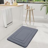 Alfombra de Baño de Espuma de Memoria Cómoda Antideslizante Absorbente, Lavable en Máquina, Mezcla de Poliéster y PVC, Color Vibrante, 400gsm, 1.2cm de Espesor, Forma Rectangular, Tejido Cremallera - details 0