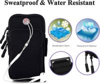 Soporte para teléfono para brazalete para correr, funda para brazo, ajuste deportivo, gimnasio, senderismo, negro - details 1