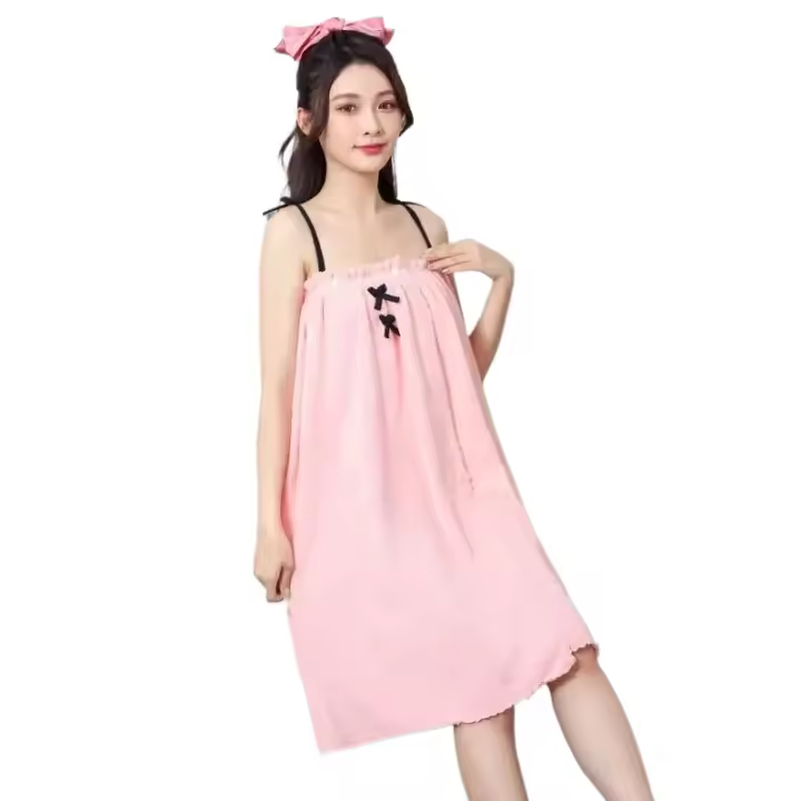 Toalla de baño absorbente para mujer, toalla de playa de microfibra suave, manta de Sauna, toalla de ducha, tirantes, vestido de noche - 1