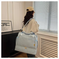 Nueva bolsa de lona impermeable, transpirable y duradera separación en seco y húmedo multifuncional deportes de gran capacidad fitness bolsa de viaje - details 46