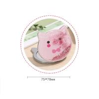 Espejo de maquillaje de doble cara de gato, espejo de mano portátil con lentejuelas de dibujos animados, regalo para niña, espejo de maquillaje de doble cara de bolsillo - details 0