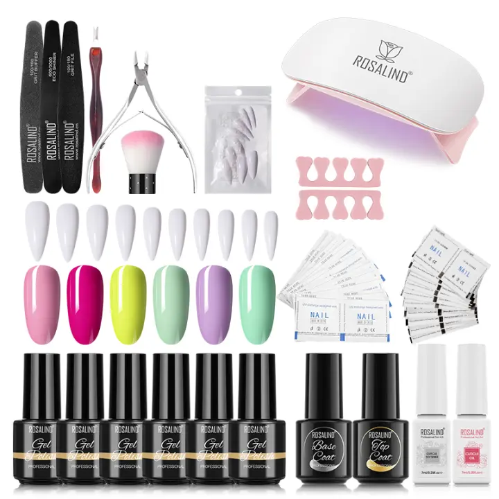 ROSALIND-Conjunto de esmaltes en Gel para uñas, herramientas de manicura, conjunto completo, para Semi permanente, necesita UV LED - 1