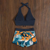 Conjunto de Bikini para mujer, traje de baño dividido, pantalones cortos, corbata, estilo brasileño, talla S a XL - details 6