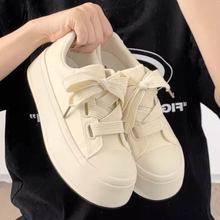 Nuevos Zapatillas Blancas para Mujer 2024 Verano Zapatos Casuales de Moda para Estudiantes - 1