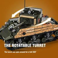 Tanque de Batalla Sherman M4A3 Set de Construcción de Ejército con Juguetes de Colección Militar para Niños y Adultos - details 2