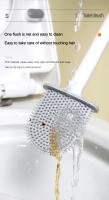 Cepillo De Inodoro Mini De Silicona Con Base Antifugas Y Cerdas Flexibles Para Baño Cepillo Suave Para Limpieza Rapida Y Secado - details 7