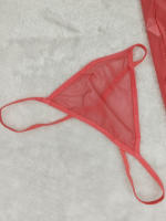 Lencería yukata de encaje, camisón sexy de encaje de malla transparente con abertura frontal y tirantes - details 5