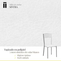 Pack de 2 Sillas de Cocina |   Asientos de Polipiel Blanco |   Modelo SINTRA - details 5
