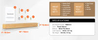 SucceBuy Chimenea para chimenea, 60" x 8" x 6", soporta hasta 50 libras, repisa de madera natural para sobre chimenea, estante flotante de granja montado en la pared, decoración natural rústica hecha a mano - details 5