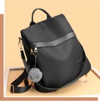 Mochila antirrobo de tela Oxford impermeable para mujer, bolso de hombro escolar de nailon ligero para viaje, a la moda - details 4
