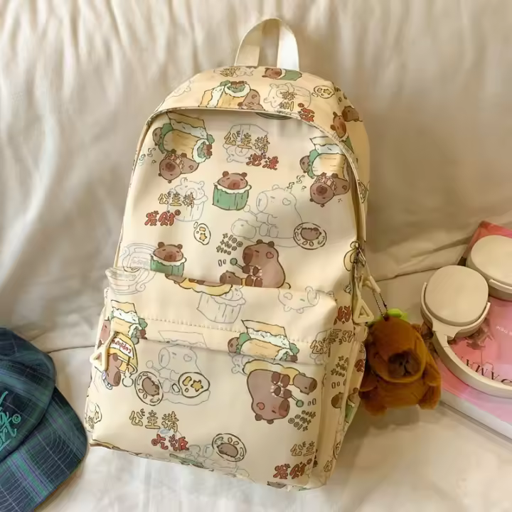 Bolsa escolar para niñas, linda mochila de dibujos animados para estudiantes de secundaria ins Mochila ligera de gran capacidad japonesa regalo - 1