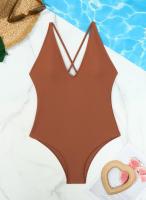 Traje de Baño de Una Pieza Blanco Ajuste de Cuerpo, Dacron, Estilo de Verano/Primavera 24, No Retirable - details 26