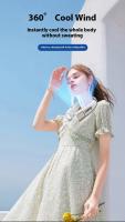 "Ventilador de cuello con placa de refrigeración Luces Pantalla digital Silencioso Portátil Sin aspas Ventilador de cuello portátil recargable para vacaciones Viajes Camping" - details 2