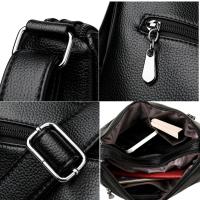 Bolso de mano de piel de vaca y cuero para mujer, bolso de gran capacidad, bolso de hombro con patrón impreso Retro, bolso cruzado femenino, nuevo - details 2