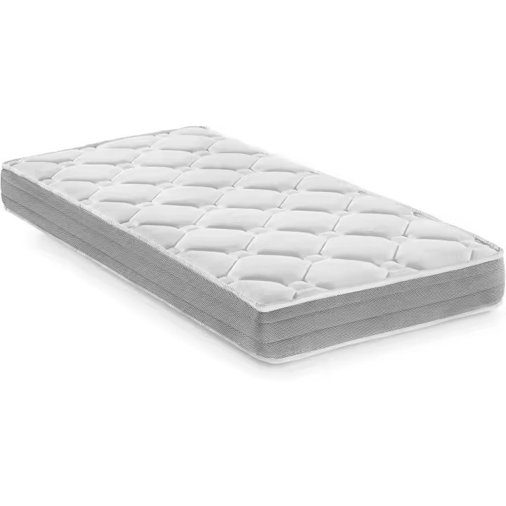 espumación, Modelo Star, 120 x 190 x 15cm - Todas Las Medidas, Blanco y Gris - 1
