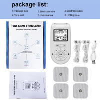 Estimulador muscular EMS Digital, Dispositivo de masaje de fisioterapia, meridianos, electrodos de doble pulso, presoterapia, 24 modos, 40 engranajes - details 7