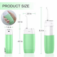 Irrigador inalámbrico portátil con hilo dental de agua caliente, mini hilo dental eléctrico recargable, limpieza de dientes usada, 3 modos IPX7 a prueba de agua, - details 1