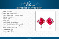 JewelryPalace-pendientes de plata de ley 925 con rojo rubí, joyería con piedras preciosas, con cierre de tuerca, para mujeres - details 5