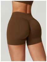 Pantalones Cortos de Yoga de Nylon Suave Cintura Alta para Entrenamiento y Ciclismo - details 12