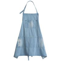 Cómodo delantal vaquero a prueba de aceite, delantales extendidos elegantes Unisex para camarero, delantal de algodón transpirable para tienda de flores para artistas, cafetería - details 12