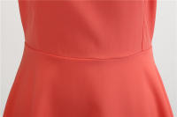Women summer vintage with belt short sleeve v neck elegant retro swing party dresses - details 71