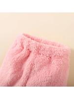 Conjunto de Ropa de Peluche con Capucha para Niña Recién Nacida Sudadera de Manga Larga, Top + Pantalón, Conjunto Cálido Diario para Otoño e Invierno - details 3