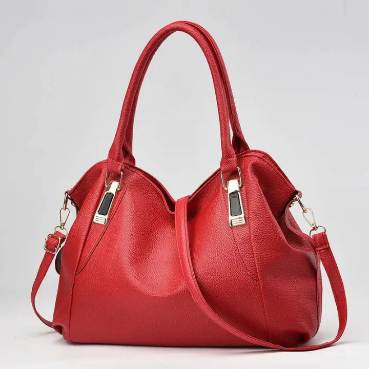 Bolso de hombro informal y a la moda para mujer, bolso cruzado suave de gran capacidad, color sólido, mochila de lujo de alta gama - 1