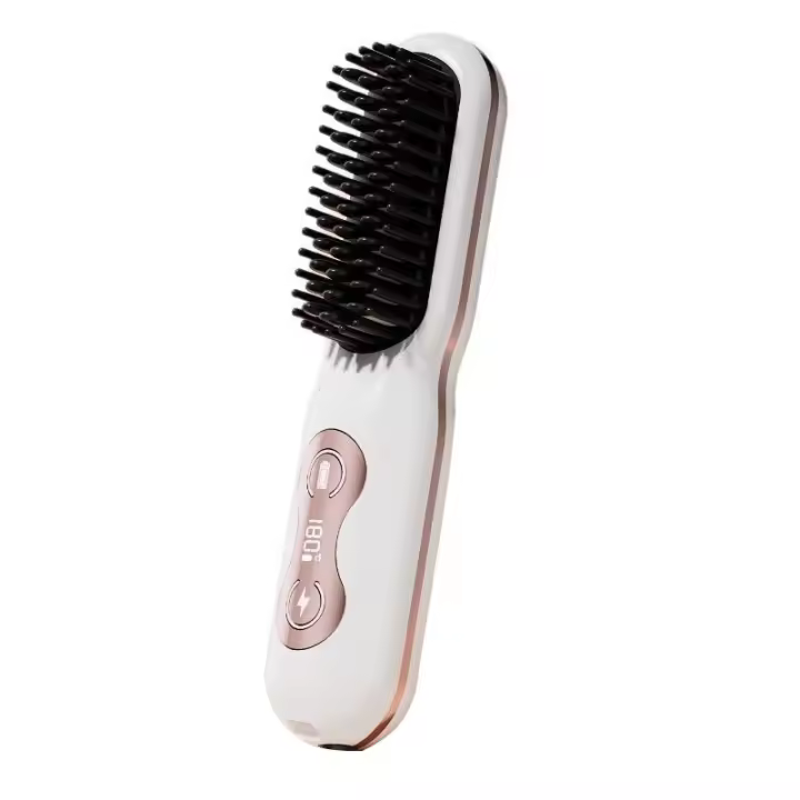 Peine Rectificador de Cabello de Doble Propósito con Iones Negativos Portátil, No Da Daño al Cabello, Multifuncional - 1