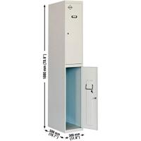 Taquilla Vestuario Metálica 2 Puertas Incluye Llave 1800x300x500 mm Gris Simonlocker - details 2