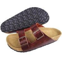 Sandalias al aire libre de una palabra, zapatos de playa, zapatos de hombre, zapatos de mujer, zapatillas de cuero genuino, verano bajo - details 10