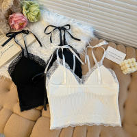 Camisola de encaje con lazo y almohadilla para el pecho para mujer, ropa interior sexy de corte bajo, libre de usar, nuevo - details 4