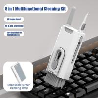Kit de cepillo limpiador de teclado de ordenador, bolígrafo de limpieza de auriculares, Herramientas de limpieza de teléfono, 8 en 1 - details 0