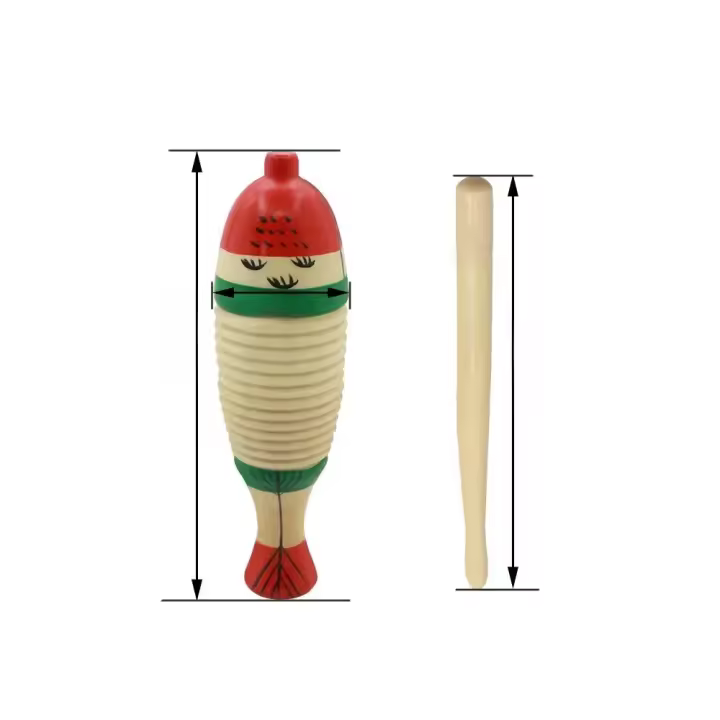 Juguete De Pescado De Madera Instrumento Musical De Orff Para Niños Juego Educativo Para Bebés Aprendizaje Musical Regalos De Navidad - 1