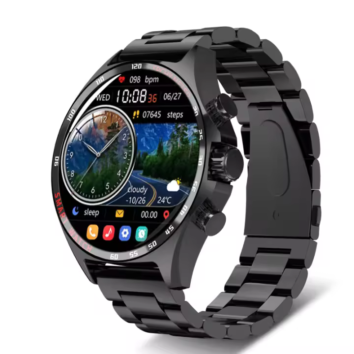 Reloj Inteligente para Hombres 2024 Pantalla Completa Táctil HD Llamada Bluetooth para Android IOS Rastreador de Fitness Regalo con Batería Normal - 1