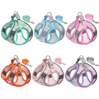 Conjunto de Correas para Traje de Mascotas Pequeñas y Medianas Correa de Pecho de Malla Transpirable Arneso Estable Cables Impresos - details 0