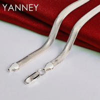 Collar de cadena de serpiente para mujeres y hombres, joyería de plata, 6 mm, 16-24 pulgadas - details 5