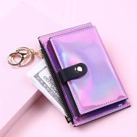 Cartera de mujer con cremallera billetera láser de moda monedero de cuero mini bolsa de tarjetas dangerous goods normales - details 6