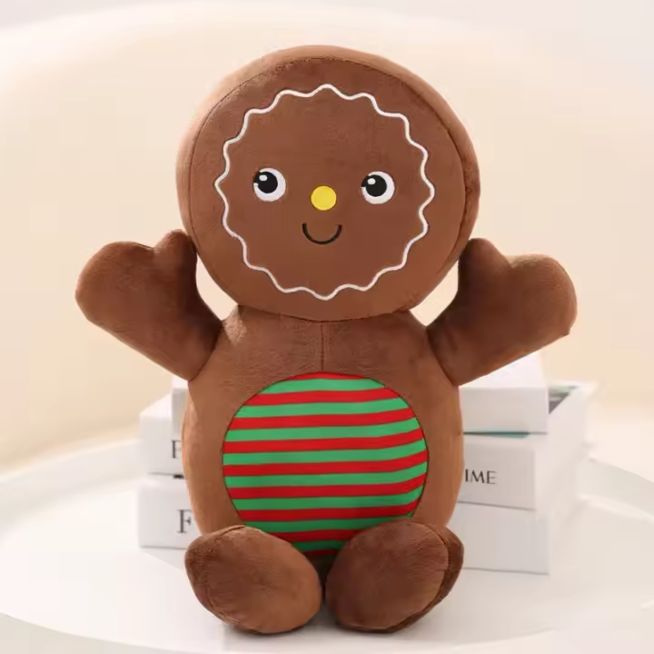 Juguetes de decoración navideña, lindo hombre de jengibre, muñeco de peluche, muñeca cómoda, almohada, decoración del hogar, regalo - 1