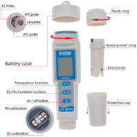 PH EC TEMP Meter Digital Pen Type 3 In 1 Multi-parameter Drink Water Quality Tester for Aquarium, Pools PH Monitor Meter 40% off - details 6
