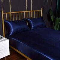 Juego De Cama De Satén De 3/4 piezas, Sábana Ajustable De Color Sólido, Suave Y Cómoda, Para Dormitorio Y habitación - details 2