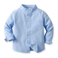Camisas de manga larga para niños, prendas de vestir exteriores guapos, chaquetas casuales de color caramelo, camisas de estilo universitario para niños, Primavera - details 0